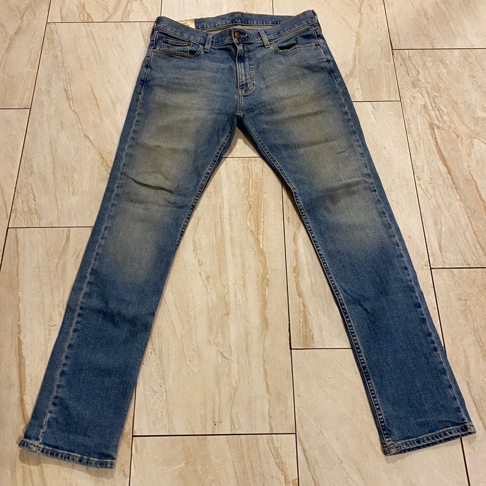 Hollister denim slim fit jeans stone washed denim